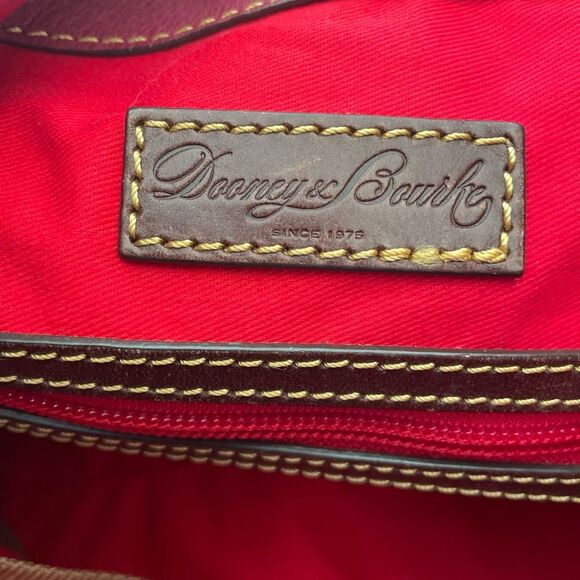 Dooney & Bourke Burgundy Florentine Leather Hobo Shoulder Bag Handbag - Picture 8 of 10